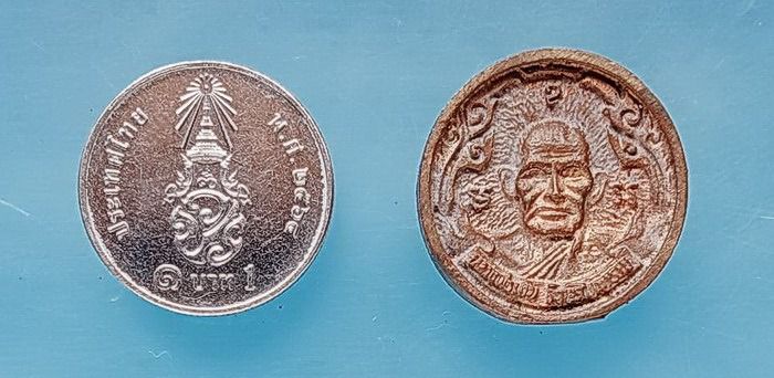 เหรียญล้อแม็ค หลวงพ่อเงิน วัดบางคลาน จ.พิจิตร รุ่น 1 พิเศษ พิมพ์เล็ก เนื้อนวะ ปี 2535  รูปที่ 4