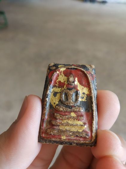 พระเนื้อว่านผสมผง(พระพิมพ์พระสมเด็จหลังเรียบ(ลงลัก.ปิดทอง.ลงชาดแดง)(080409)(ไม่ทราบพระเกจิที่สร้าง))พระบ้านพระเครื่องรางของมงคล รูปที่ 3