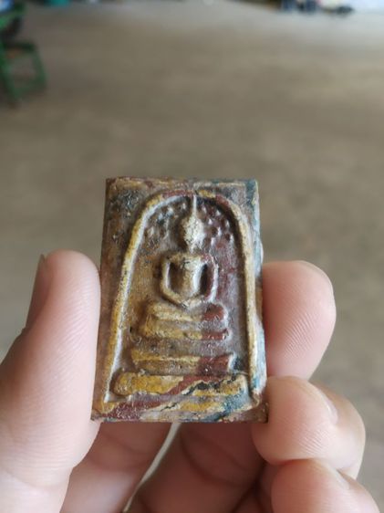 พระเนื้อผง(พระพิมพ์พระสมเด็จนั่งบนฐานหลังเรียบ(พระซ่อมหรือพระชำรุด)(080425)(ไม่ทราบพระเกจิที่สร้าง))พระบ้านพระเครื่องรางของมงคล รูปที่ 6