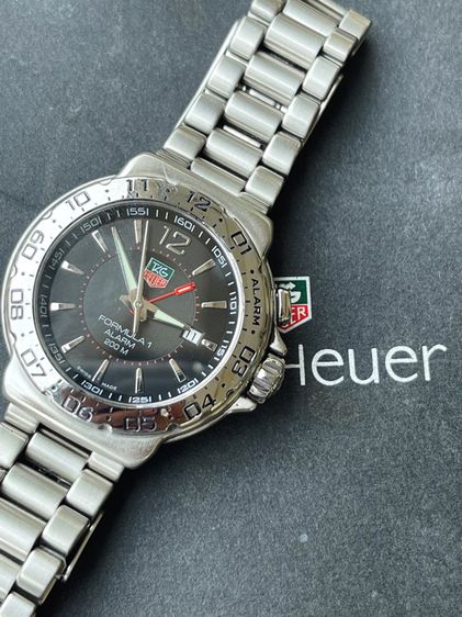 TAG HEUER WAC111A FORMULA 1 ALARM 200M BLACK DIAL STAINLESS STEEL WATCH HEAD รูปที่ 10