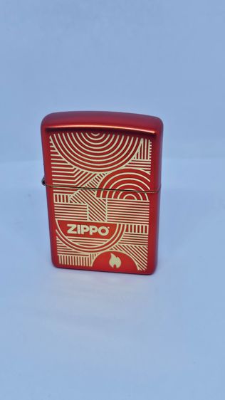 พร้อมใช้ ZIPPO Metellic Red Laser Engrave Vintage รูปที่ 4