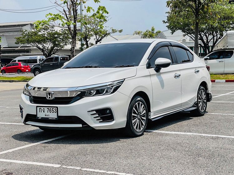 Honda City 2021 1.0 SV Sedan เบนซิน ไม่ติดแก๊ส เกียร์อัตโนมัติ ขาว รูปที่ 1