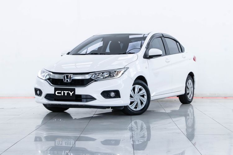 Honda City 2018 1.5 Sv i-VTEC Sedan เบนซิน ไม่ติดแก๊ส เกียร์อัตโนมัติ ขาว รูปที่ 2