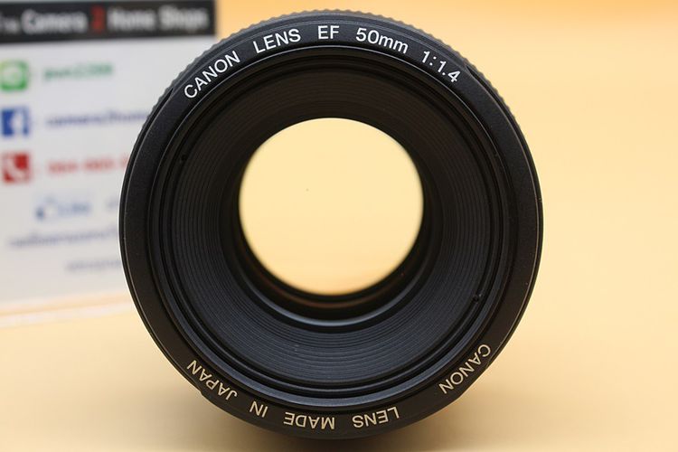ขาย Lens Canon EF 50mm F1.4 USM อดีตร้าน สภาพสวย ไร้ฝ้า รา พร้อม Filter และ Hood   รูปที่ 4
