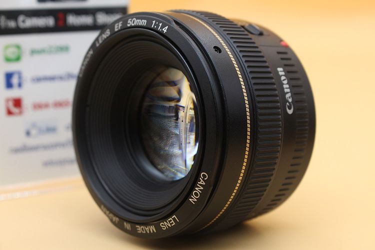 ขาย Lens Canon EF 50mm F1.4 USM อดีตร้าน สภาพสวย ไร้ฝ้า รา พร้อม Filter และ Hood   รูปที่ 7
