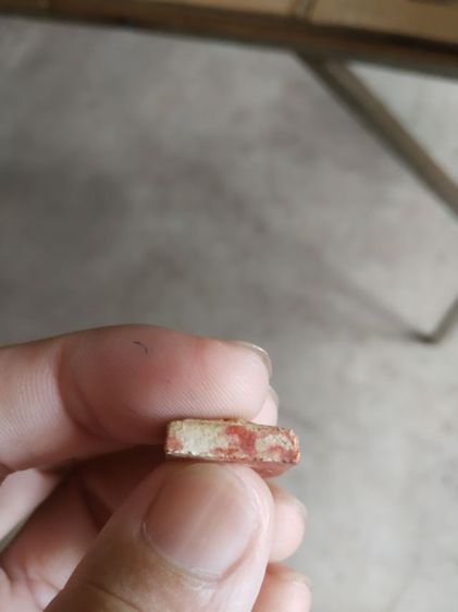 พระเนื้อผงพิมพ์เล็ก(พระสมเด็จพิมพ์คะแนนทรงครุฑหลังลายผ้า(ไม่ค่อยสวยเปื้อนหมึกสีแดง)(หลวงพ่อแฉ่ง)(วัดบางพัง)(จังหวัดนนทบุรี))พระเครื่องมงคล รูปที่ 17