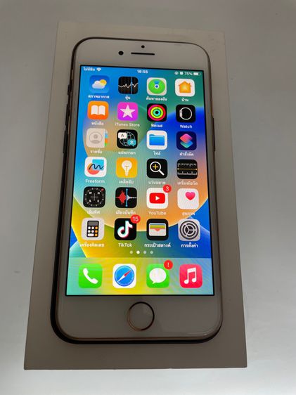 ขาย iPhone 8 64gb สีทอง ศูนย์ไทย จอแท้ แบตแท้ สแกนนิ้วได้ รีเซ็ตได้ ไม่ติดไอคราว ใช้งานดี ปกติทุกอย่าง อุปกรณ์ครบ  รูปที่ 2