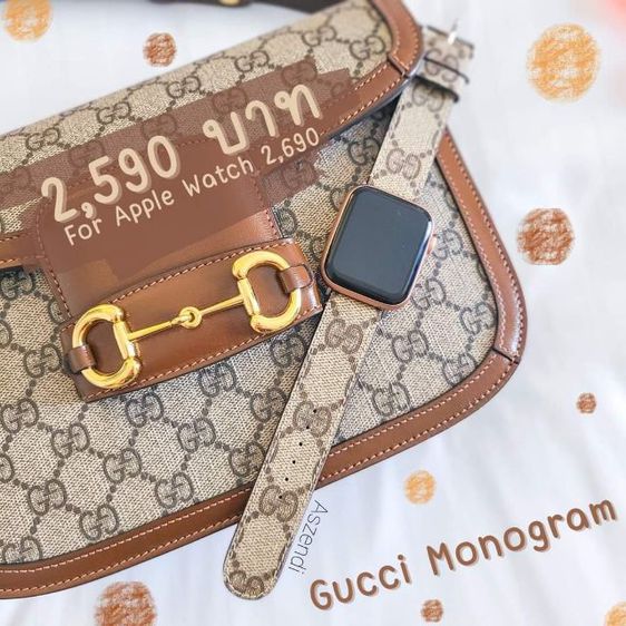 สายนาฬิกาแบรนด์เนมแท้ Gucci Monogram  รูปที่ 3
