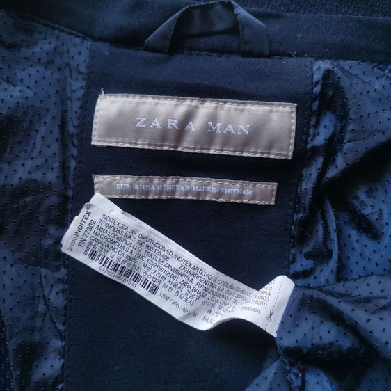 Zara Man Navy Blues Bomber Jacket รอบอก 43” รูปที่ 7