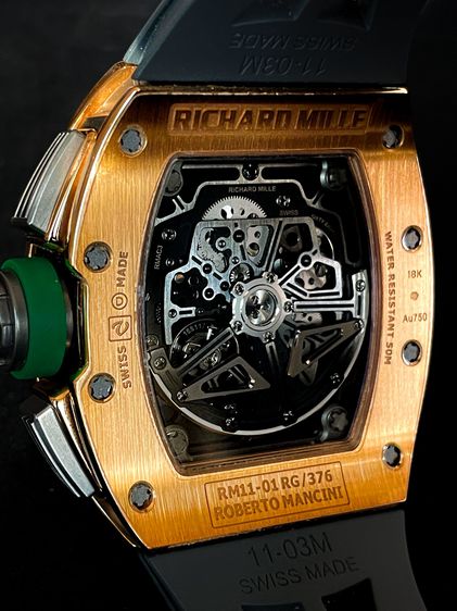 RM. RM11-01 Rose Gold Flyback Skeleton Dial Chronograph Roberto Mancini 2019 50mm. รูปที่ 3