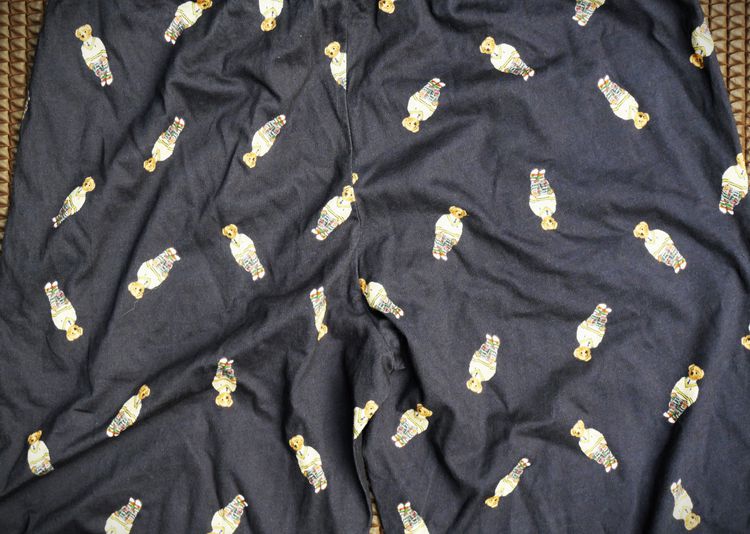 Polo Ralph Lauren Men's Navy All Over Polo Bear Cotton Sleep Jogger Pants  รูปที่ 3