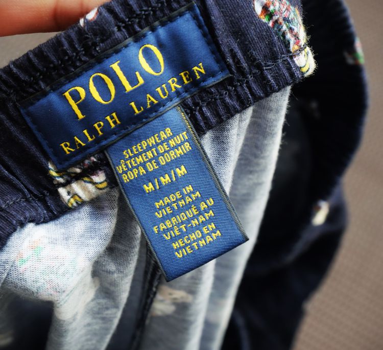 Polo Ralph Lauren Men's Navy All Over Polo Bear Cotton Sleep Jogger Pants  รูปที่ 5