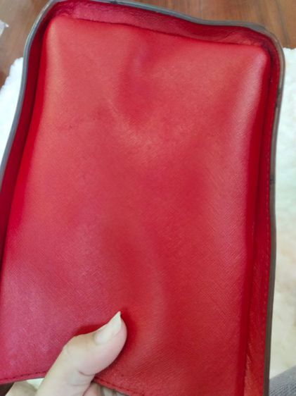 กระเป๋าสะพายยาวหนังแท้สีแดง mk รูปที่ 8