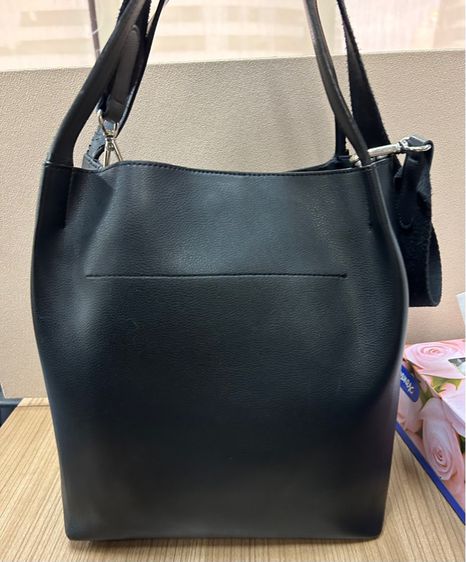 กระเป๋าสะพายหนังแท้สีดำ จิวสจ๊วด รูปที่ 6