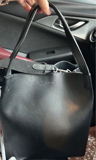 กระเป๋าสะพายหนังแท้สีดำ จิวสจ๊วด รูปที่ 13