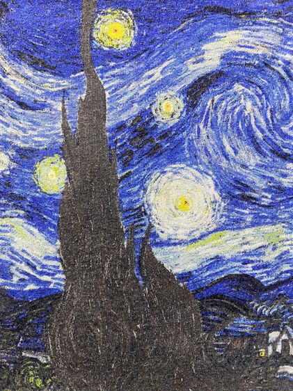 The starry night Van Gogh เสื้อศิลปะ เสื้อมือ2สอง เสื้องานอาร์ต เสื้อแวนโก๊ะ ศิลปะ รูปที่ 4