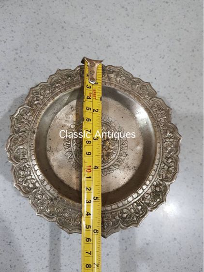 พาน กระไหล่เงิน โบราณสะสมA2 รูปที่ 8