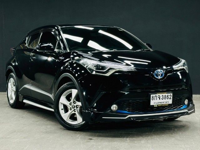 Toyota C-HR 2018 1.8 Hybrid Mid Utility-car ไฮบริด ไม่ติดแก๊ส เกียร์อัตโนมัติ ดำ รูปที่ 3