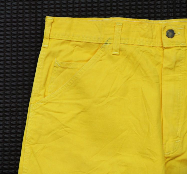 Vintage Stan Ray Painters Pants Mens Bright Yellow Made in USA รูปที่ 5