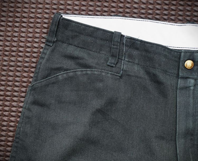 Vtg. mens workwear trouser dickies black talon zipper  รูปที่ 4