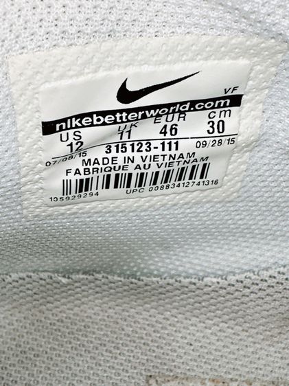 รองเท้า Nike Sz.12us46eu30cm รุ่นAir Force 1 Mid ‘07 สีขาวล้วน สภาพสวยงาม ไม่ขาดซ่อม ใส่เที่ยวลำลองดี รูปที่ 12