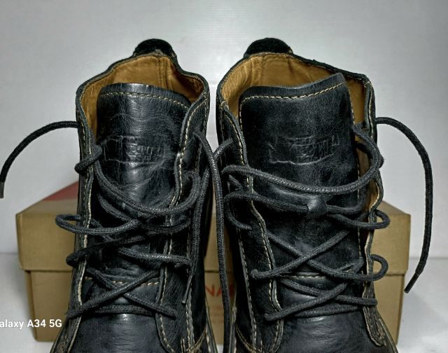 🐸 EL NATURALISTA Boots for Men 42EU(27.5cm) Original ของแท้ มือ 2 สภาพเยี่ยม, รองเท้า El Nat. หนังแท้สีกรมท่าไร้ริ้วรอย พื้นเต็ม งดงามมาก รูปที่ 16