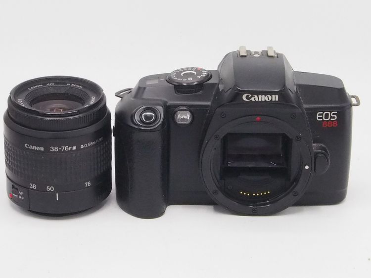 CANON 888 กล้องใช้ฟิลม์ พร้อมเลนส์ CANON EF 38-76 มม มีไฟหาโฟกัสในที่มืด เดิมฟิลม์อัตโนมัติ ถอดเปลี่ยนเลนส์ได้ รูปที่ 4