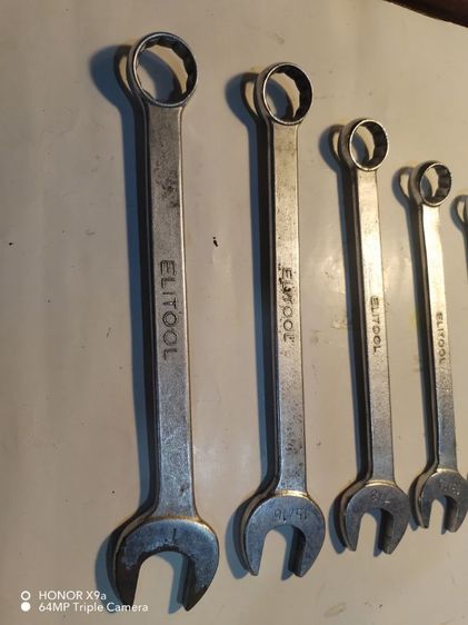 ประแจ​วินเทจ​ แหวนข้าง​ ปากตายข้าง​ ขนาด​1ชุด​รวม​9ชิ้น​ รูปที่ 13