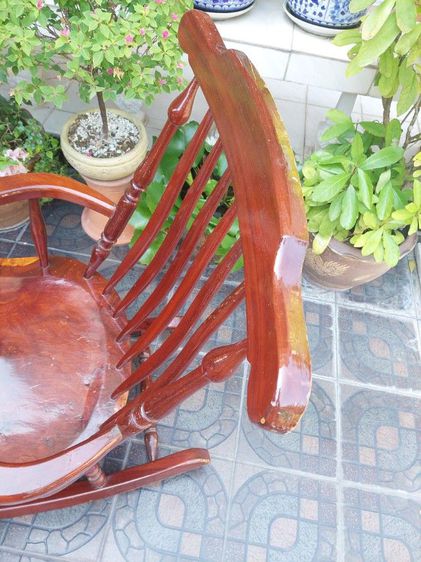 เก้าอี้ไม้มะค่า เเผ่นเดียวตัวใหญ่ พิ้นนั่ง กว้าง60 cm ของเก่าที่บ้านเก็บไว้ไม่ได้ใช้ รูปที่ 3