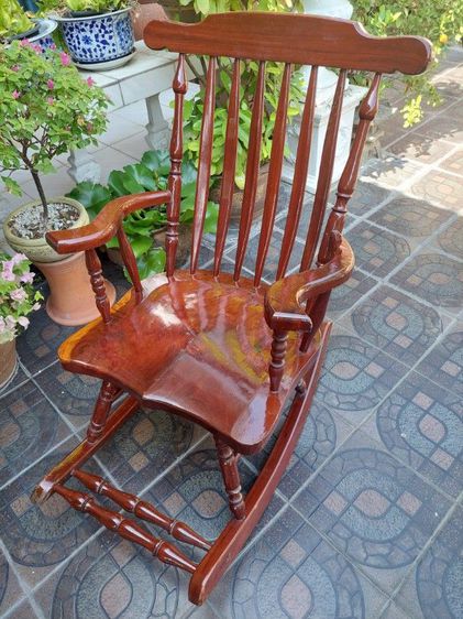เก้าอี้ไม้มะค่า เเผ่นเดียวตัวใหญ่ พิ้นนั่ง กว้าง60 cm ของเก่าที่บ้านเก็บไว้ไม่ได้ใช้ รูปที่ 6