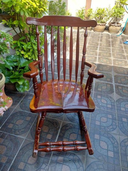 เก้าอี้ไม้มะค่า เเผ่นเดียวตัวใหญ่ พิ้นนั่ง กว้าง60 cm ของเก่าที่บ้านเก็บไว้ไม่ได้ใช้ รูปที่ 9