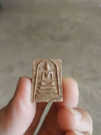 พระเนื้อว่านผสมผงพิมพ์เล็ก(พระพิมพ์พระสมเด็จหลังเรียบเนื้อออกสีน้ำตาลเข้ม(120408)(ไม่ทราบพระเกจิที่สร้าง))พระบ้านพระเครื่องรางของมงคล รูปที่ 4