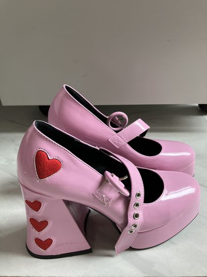 รองเท้าส้นสูงสีชมพูเคลือบเงา  valentina-he สภาพใหม่ รูปที่ 3