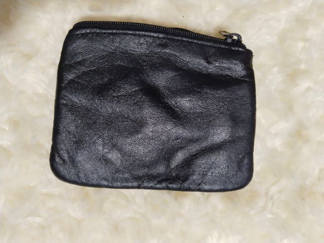 กระเป๋าใส่เหรียญหนังแท้สีดำ buxon รูปที่ 3