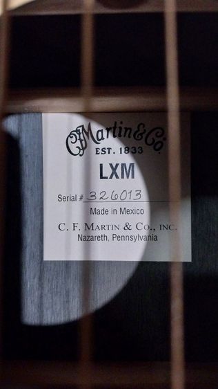 Martin LXM Little Martin Acoustic Guitar
ผลิต Mexico ปี 2019 รูปที่ 3