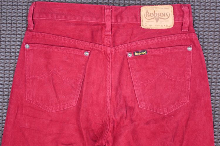 authentic western jeans bobson lot.514 red jeans denim รูปที่ 10