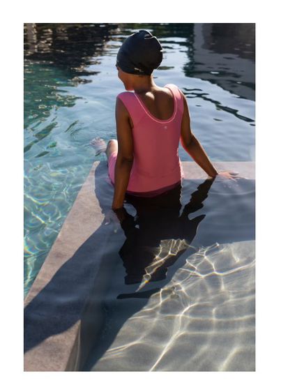 Silicone swim cap - One size - Long hair - Black หมวกว่ายน้ำซิลิโคนสำหรับผมยาวรุ่น 500 (สีดำ) รูปที่ 3
