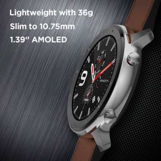 Amazfit GTR 47mm. Stainless Steel นาฬิกาอัจฉริยะ ทัชสรีน AMOLED พร้อมระบบGPS กันน้ำ5ATM รูปที่ 2