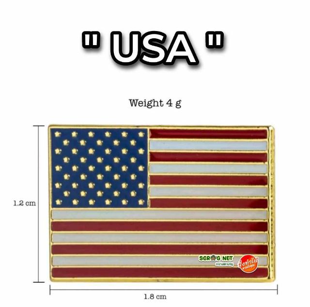  สินค้าพร้อมจัดส่ง 🌟 เข็มกลัดธงชาติไทย, Japan, USA, UK, Italy, Switzerland, France, Spain, Germany Flag Brooch Pin รูปที่ 4