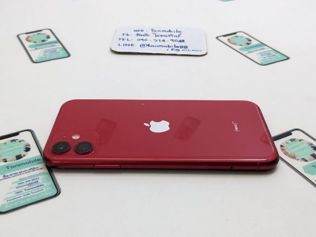 ขาย เทิร์น iPhone 11 Red 128 Gb ศูนย์ไทย สภาพสวย มีตัวเครื่องอย่างเดียว ไม่มีอุปกรณ์อื่น สุขภาพแบต 100 ถูกๆ เพียง 9,590 บาท ครับ  รูปที่ 3