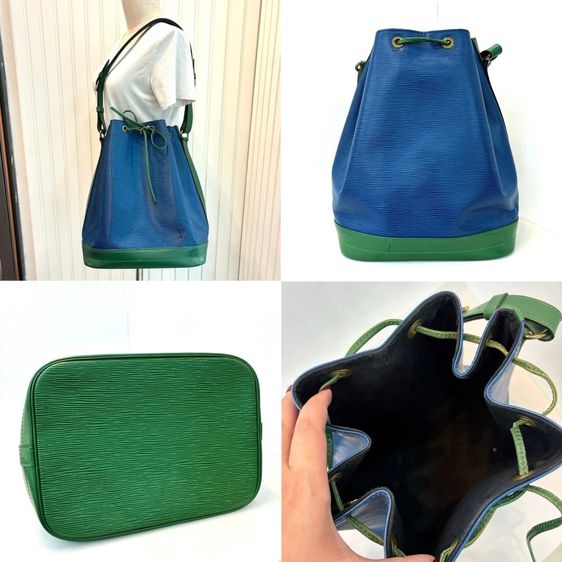 Louis Vuitton Epi Bi-Color Noe Shoulder Bag Blue Green  รูปที่ 3