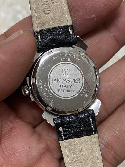 นาฬิกายี่ห้อ LANCASTER  ควอทซ์ ของแท้มือสอง สแตนเลส สายเปลี่ยนมา ล้อคสายเดิมๆ ขนาดเลดี้  800฿ รูปที่ 2