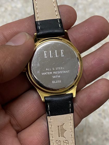 นาฬิกายี่ห้อ ELLE  ควอทซ์ ของแท้มือสอง ทองยังสวย สายหนังเปลี่ยนใหม่ 700฿ รูปที่ 2