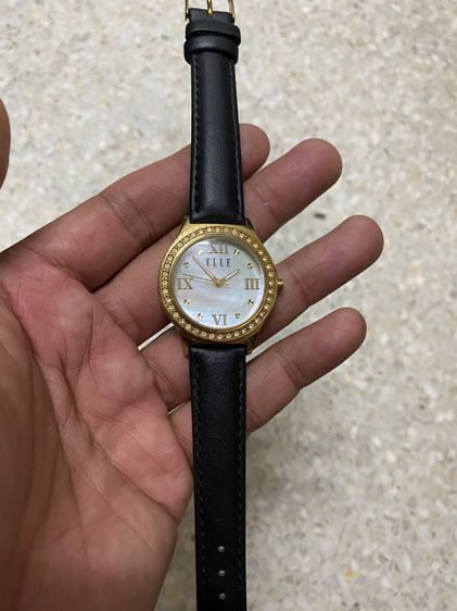 นาฬิกายี่ห้อ ELLE  ควอทซ์ ของแท้มือสอง ทองยังสวย สายหนังเปลี่ยนใหม่ 700฿ รูปที่ 7