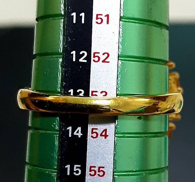 พลอยรูเบลไลต์ 4.77กะรัต ล้อมบุษราคัม 3.45กะรัต ตัวเรือนเงินชุบทอง รูปที่ 7