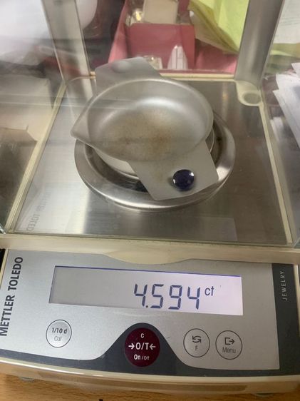 แหวนพลอยเม็ดใหญ่ ไพลิน บุษราคัม ซาโวไรท์ ตัวเรือนเงินชุบทอง รูปที่ 11