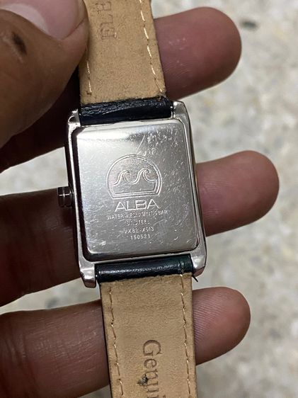นาฬิกายี่ห้อ ALBA  ของแท้มือสอง สแตนเลสสายหนังเปลี่ยนใหม่  600฿ รูปที่ 2