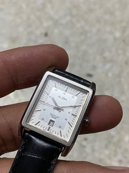 นาฬิกายี่ห้อ ALBA  ของแท้มือสอง สแตนเลสสายหนังเปลี่ยนใหม่  600฿ รูปที่ 3
