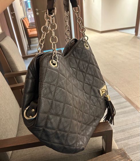 กระเป๋าทรงช้อปปิ้ง หนังแท้สีน้ำตาล รูปที่ 3