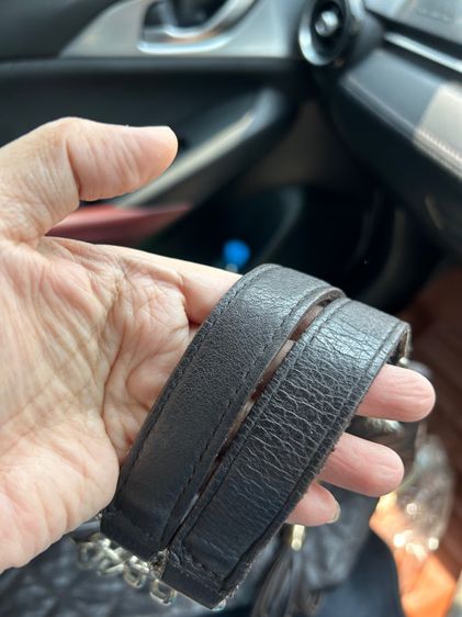 กระเป๋าทรงช้อปปิ้ง หนังแท้สีน้ำตาล รูปที่ 7